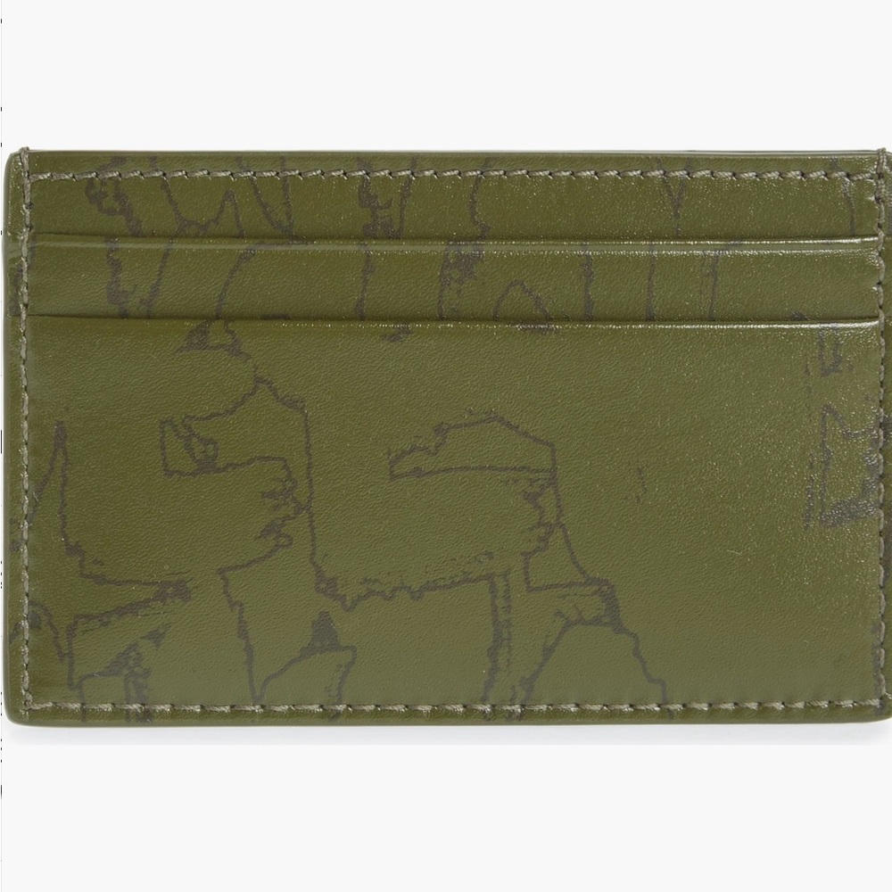 Alexander McQueen Graffiti Leather Card Holder